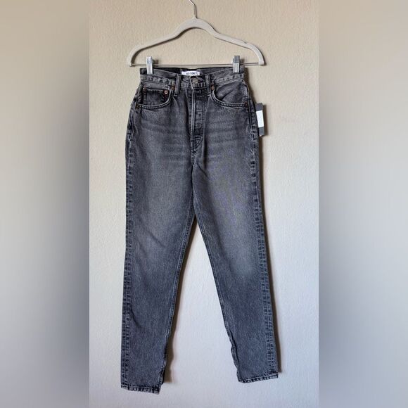 NWT RE/DONE Super High Drainpipe Midnight Ash Denim Jeans Size 24 - Picture 7 of 12